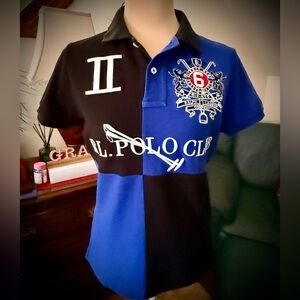 Polo by Ralph Lauren Black and Blue Short Sleeve Tee